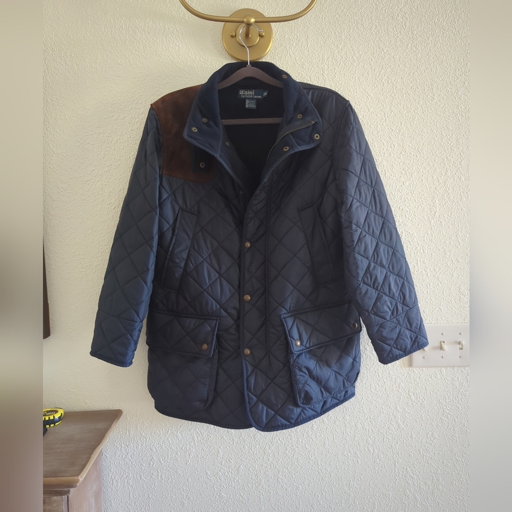 Polo Ralph Lauren Women's Diamond Quilted Jacket Size M Blue